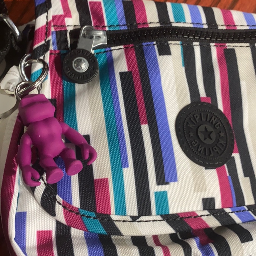 🆕Kipling Sabian Mini Crossbody, Urban Stripe - Picture 2 of 7